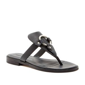NWOT REBECCA MINKOFF Sheena Thong Sandal Black 7.5